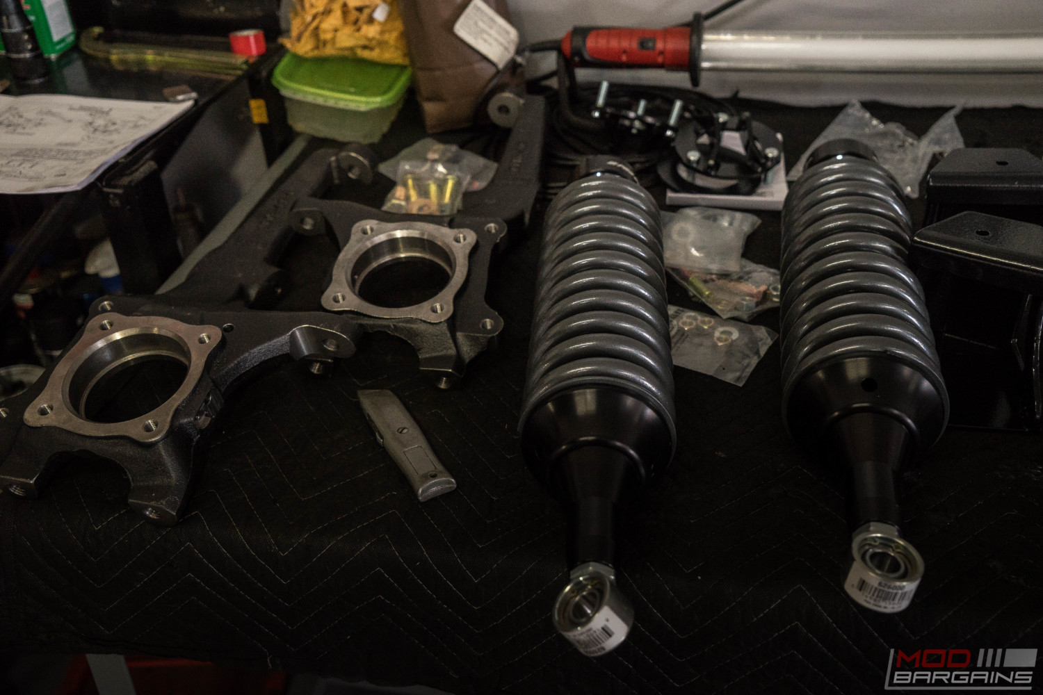 toyota tacoma murdered black trd offroad fuel offroad nitto trail grappler magnaflow exhaust pro comp lift kit diode dynamics LED