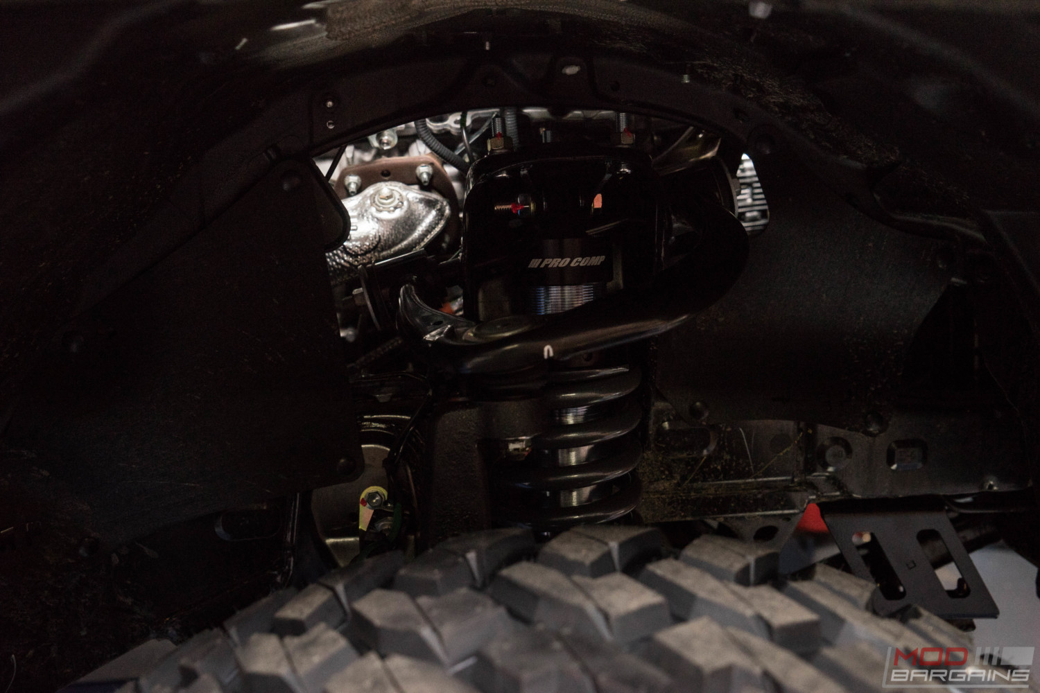 toyota tacoma murdered black trd offroad fuel offroad nitto trail grappler magnaflow exhaust pro comp lift kit diode dynamics LED