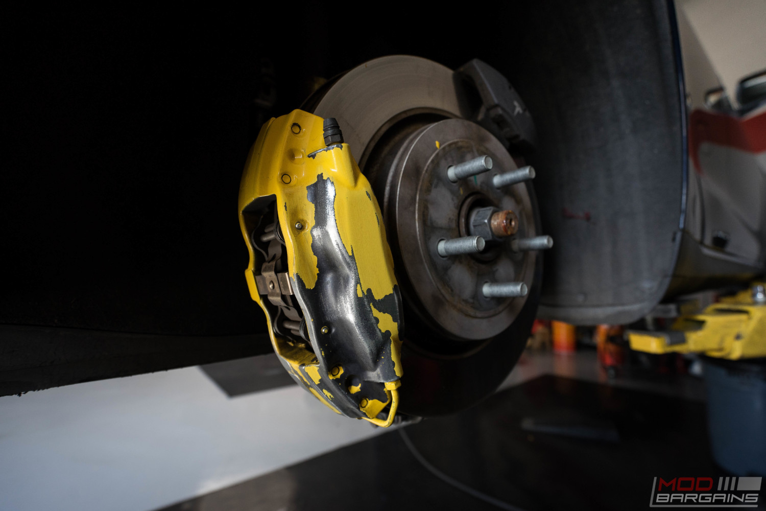 tesla p90d forgestar f14 continental extreme g2 caliper paint