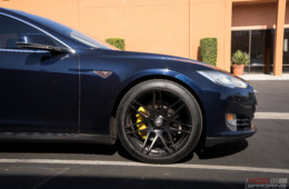 tesla p90d forgestar f14 continental extreme g2 caliper paint