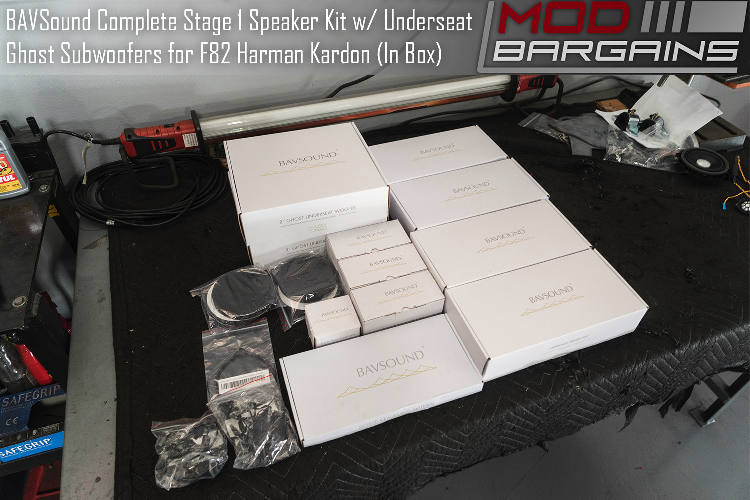 BAVSound Stage One and Underseat Ghost Subwoofer Kit for BMW F82 M4