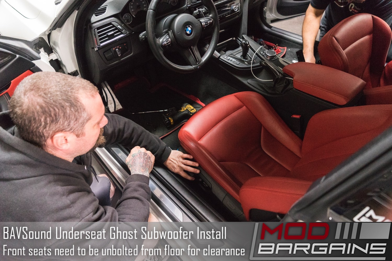 BAVSound Ghost Underseat Woofer Install In Progress