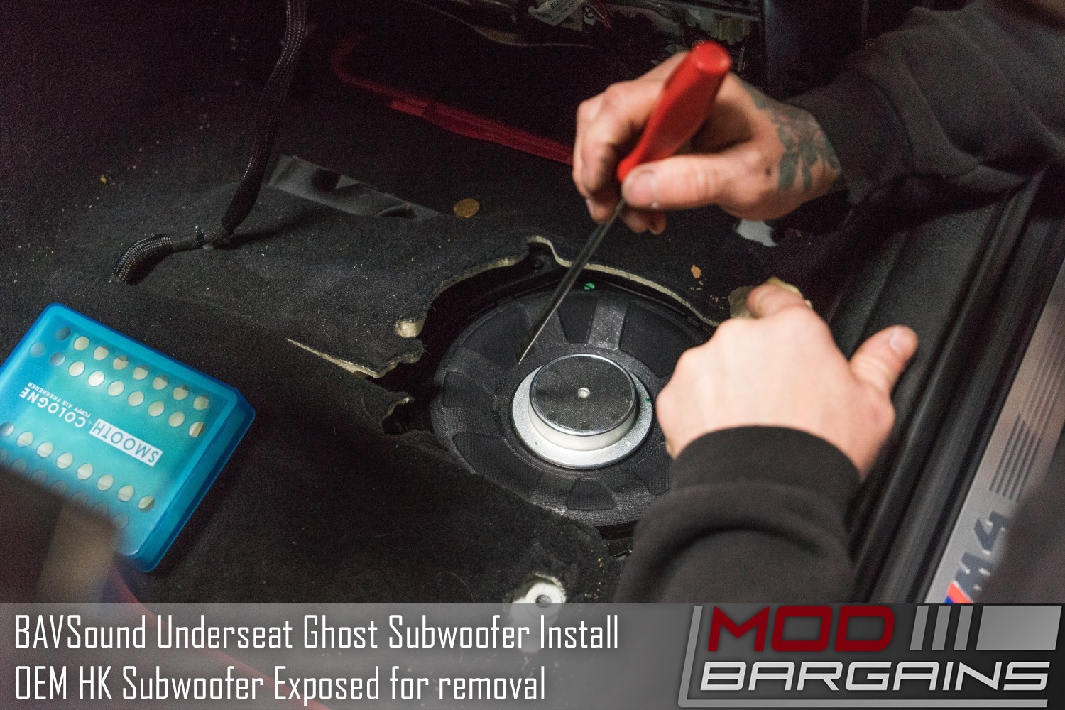 OEM Harmon Kardon Underseat Subwoofers Exposed 