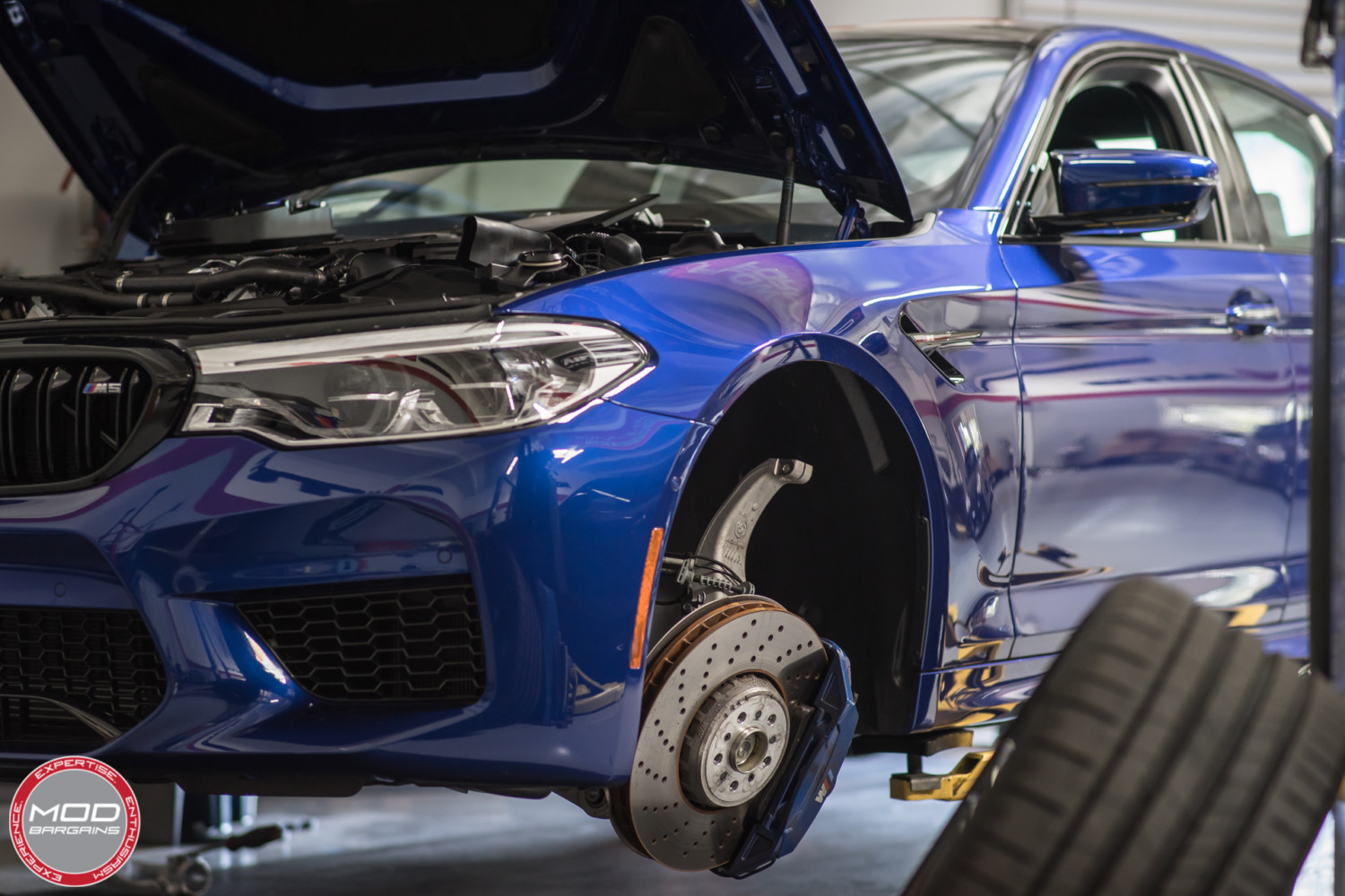 Marina Bay Blue F90 M5 Vogtland Springs Install