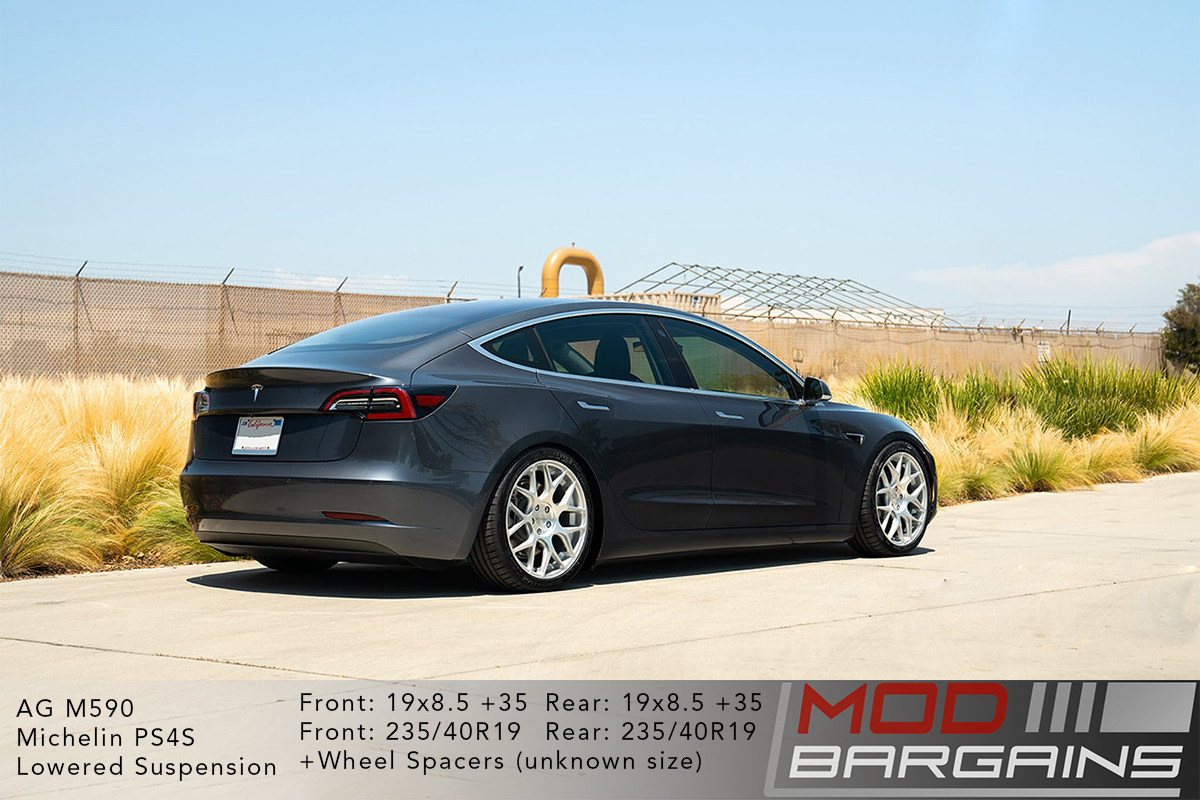 Tesla Model 3 on Avant Garde AG M590 Wheels 19x8.5 front and rear