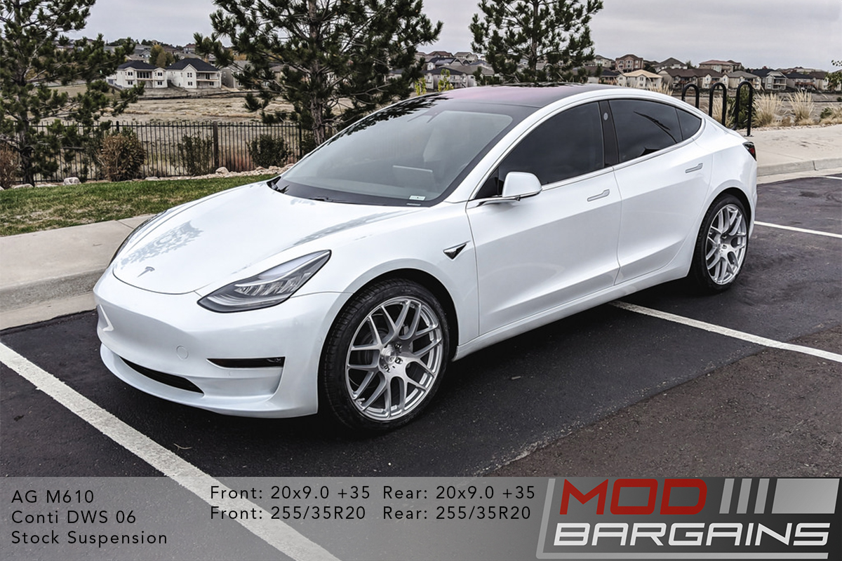 Tesla Model 3 on Avant Garde AG M610 20x9 +35 front and rear