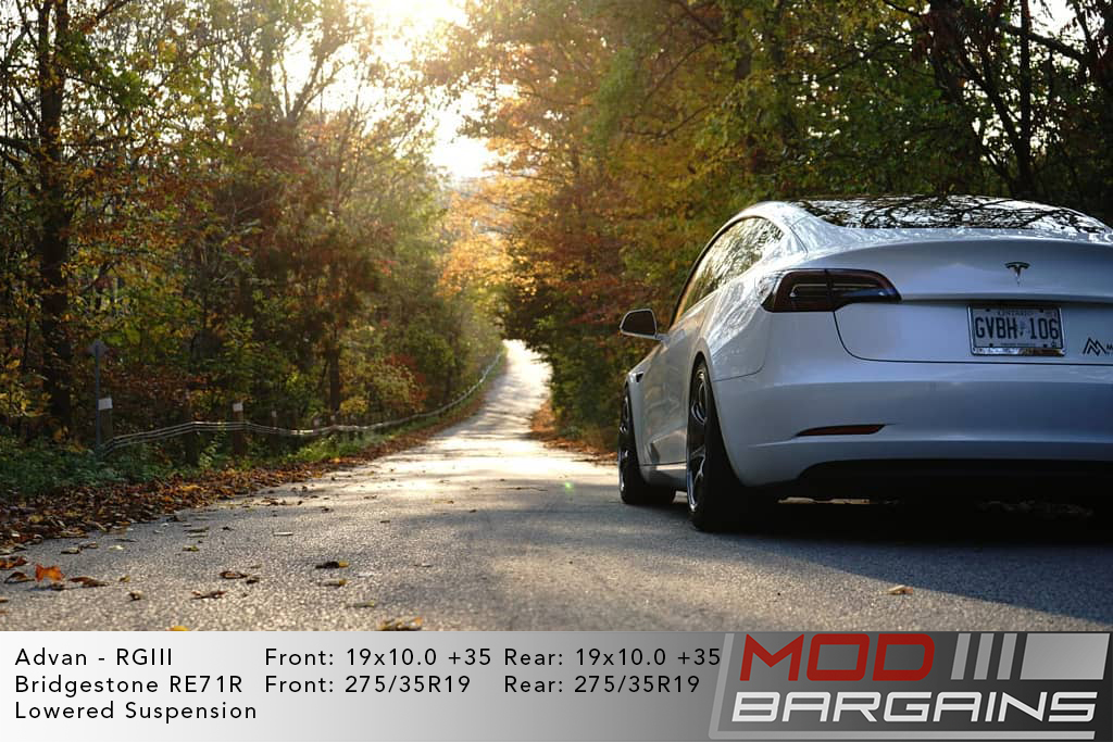 Tesla Model 3 on Advan RGIII RG3 19x10 +35 front and rear