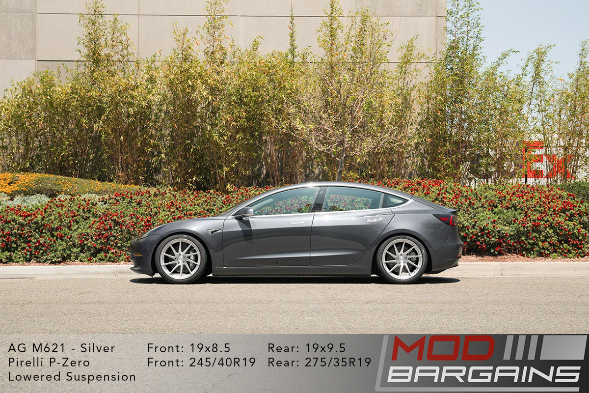 Tesla Model 3 on Avant Garde (AG) M6210 19x8.5 front and 19x9.5 rear