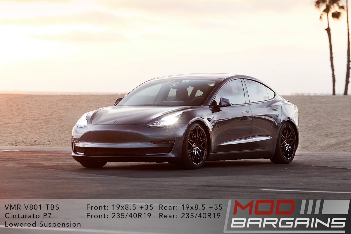Tesla Model 3 on VMR V801 19x8.5 +35 front and rear