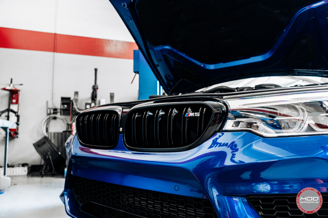 RW Carbon Gloss Black Kidney Grilles for BMW F90 M5